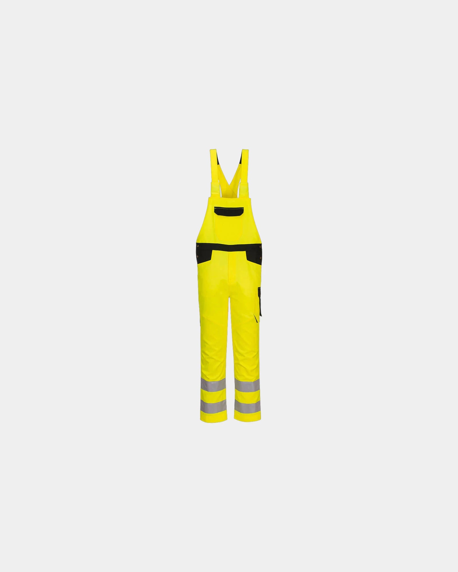 Cotte à bretelles haute visibilité PW2 à personnaliser - Jaune-Noir